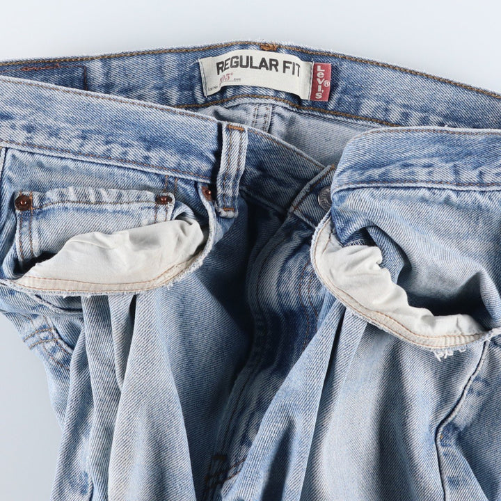 Levi's 505 REGULAR FIT tapered denim pants for men, size w34 unclear blue type Vintage Second Hand