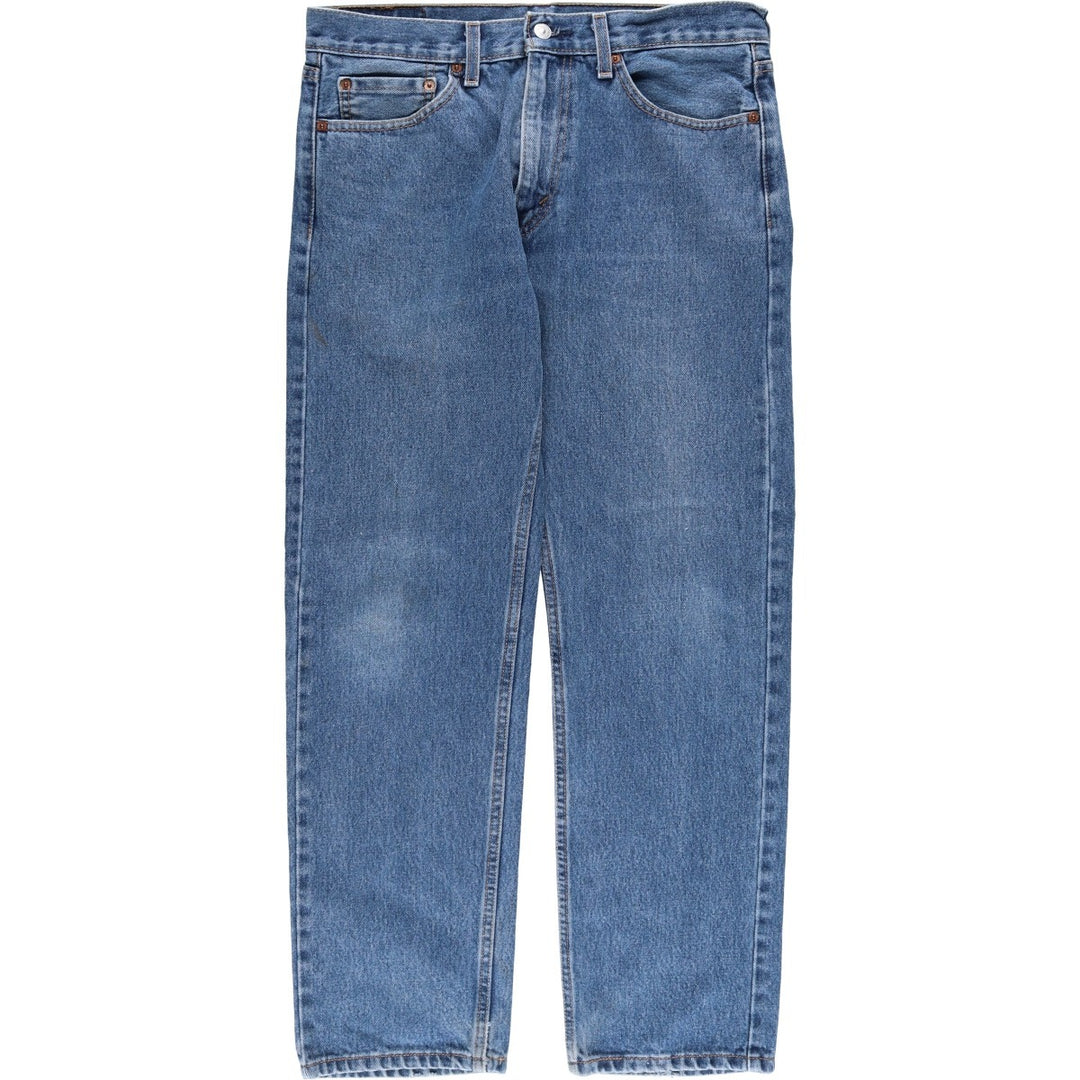 Levi's 505 tapered denim pants for men, size W33 cotton blue type Vintage Second Hand