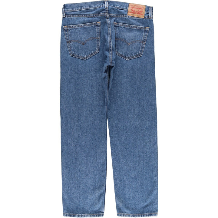 Levi's 505 tapered denim pants for men, size W33 cotton blue type Vintage Second Hand