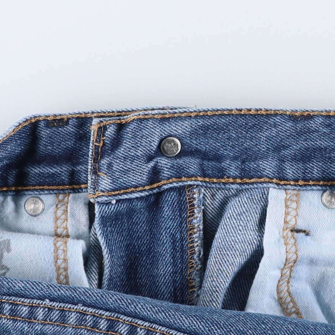 Levi's 505 tapered denim pants for men, size W33 cotton blue type Vintage Second Hand