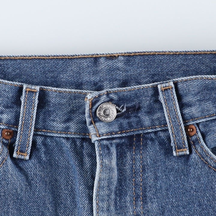 Levi's 505 tapered denim pants for men, size W33 cotton blue type Vintage Second Hand