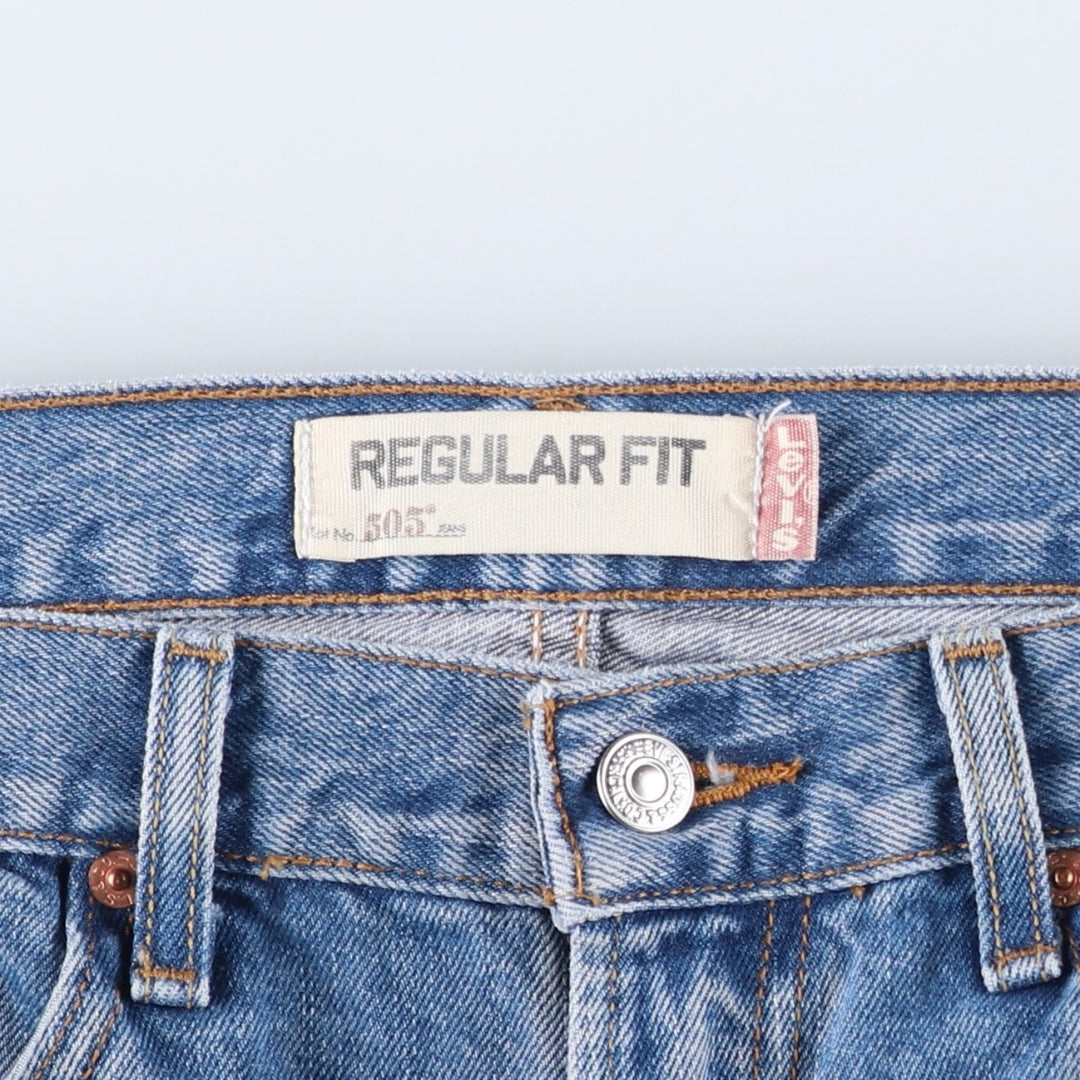 Levi's 505 REGULAR FIT tapered denim pants for men, size w32 cotton blue type Vintage Second Hand