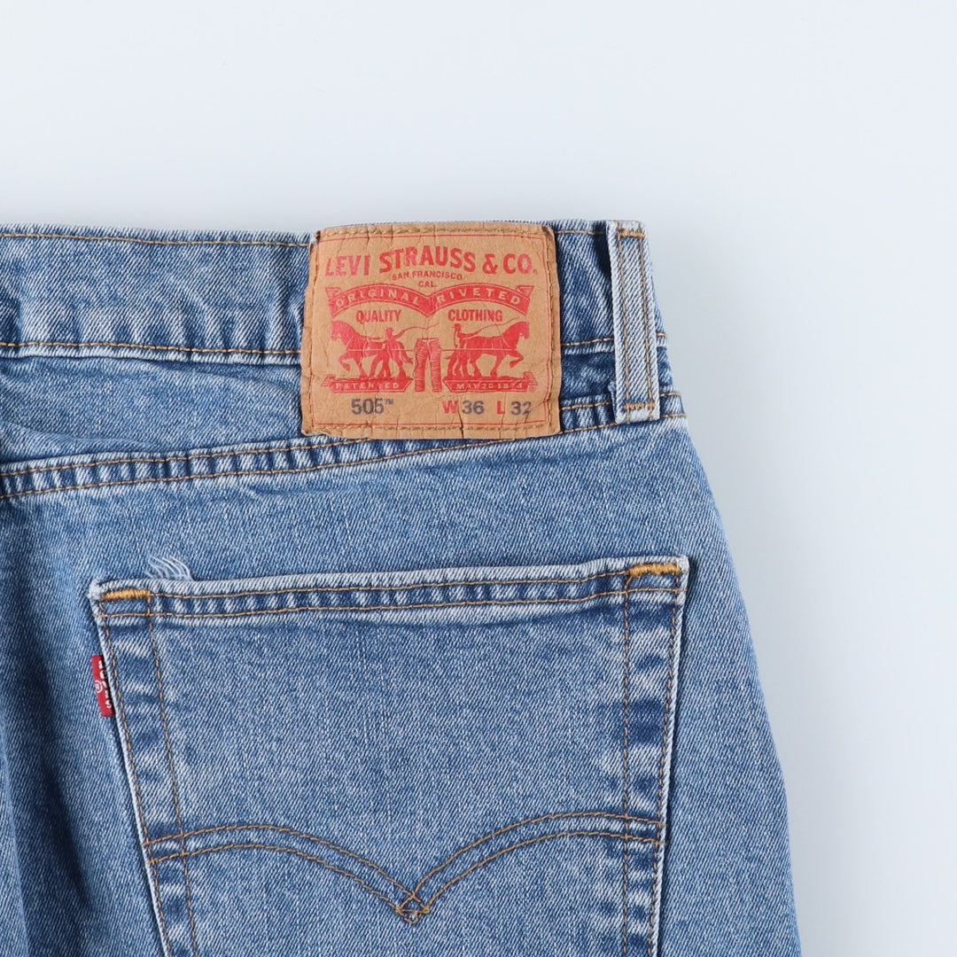 Levi's 505 REGULAR FIT tapered denim pants for men, size w36 unclear blue type Vintage Second Hand