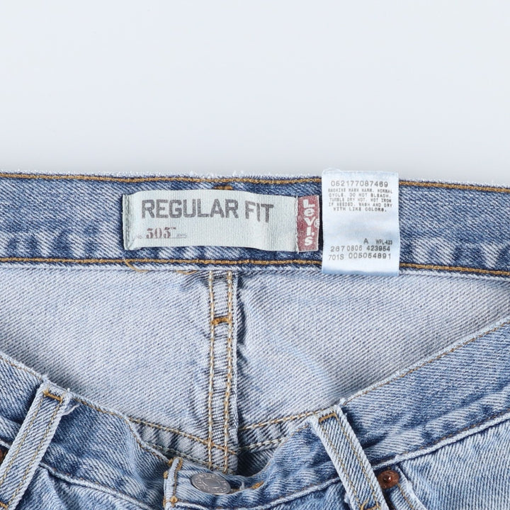 Levi's 505 REGULAR FIT tapered denim pants for men, size w33 cotton blue type Vintage Second Hand