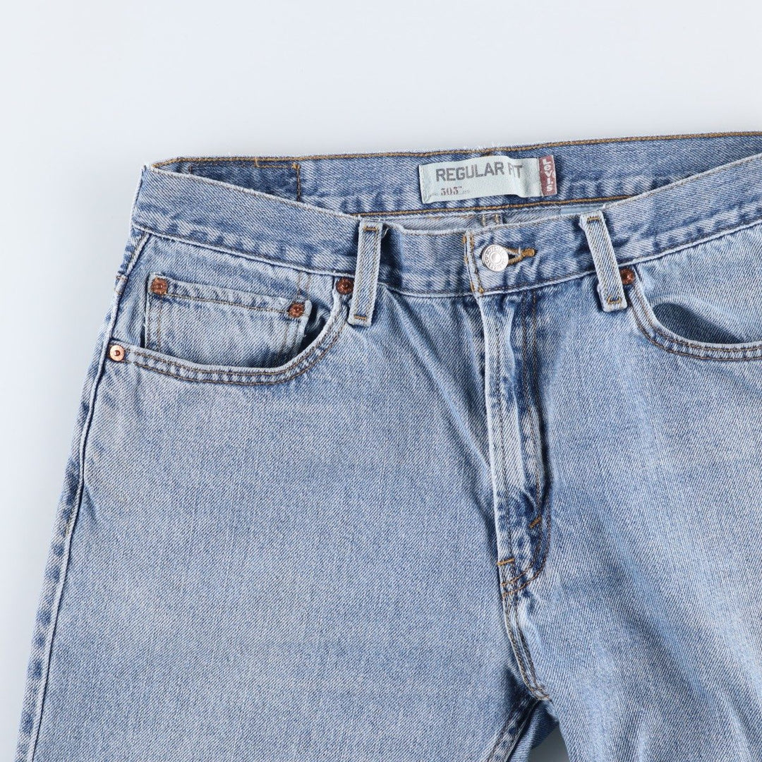 Levi's 505 REGULAR FIT tapered denim pants for men, size w33 cotton blue type Vintage Second Hand