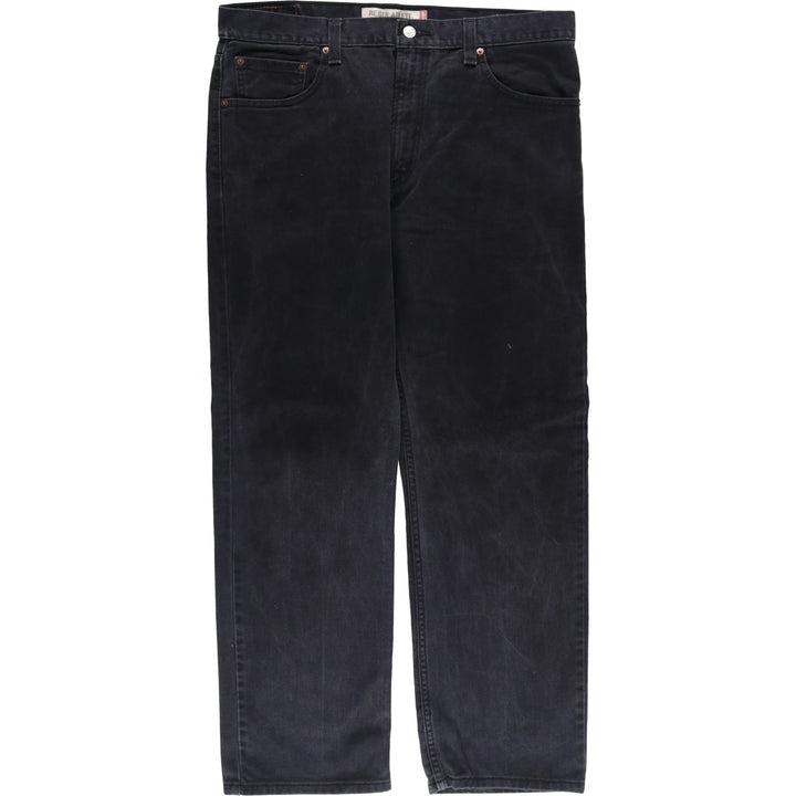 Levi's 505 REGULAR FIT black denim tapered denim pants for men, size w37 cotton black type Vintage Second Hand