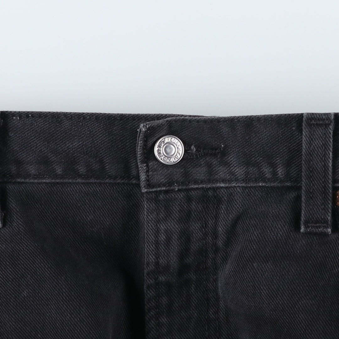 Levi's 505 REGULAR FIT black denim tapered denim pants for men, size w37 cotton black type Vintage Second Hand