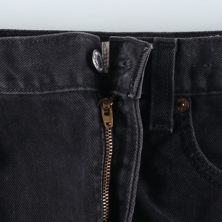 Levi's 505 REGULAR FIT black denim tapered denim pants for men, size w37 cotton black type Vintage Second Hand