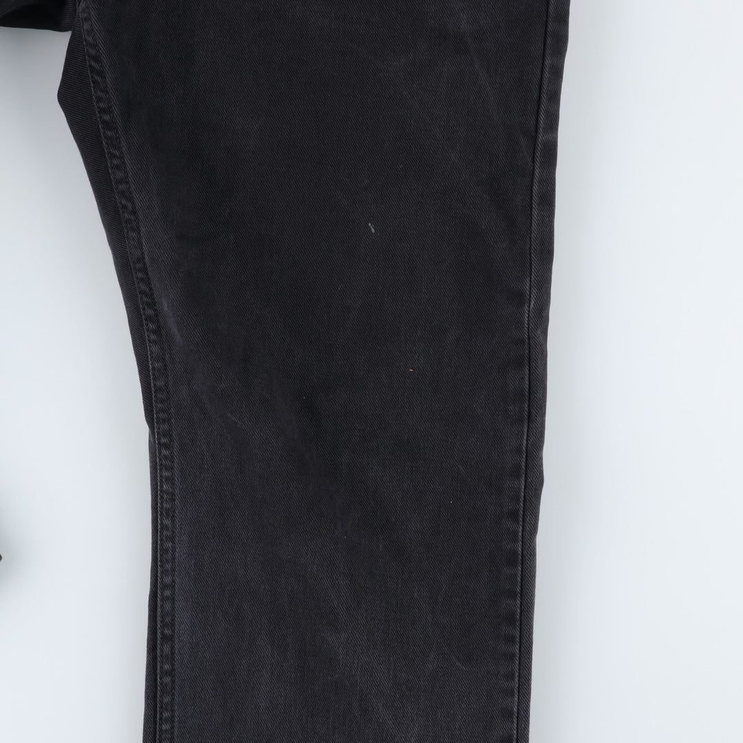 Levi's 505 REGULAR FIT black denim tapered denim pants for men, size w37 cotton black type Vintage Second Hand