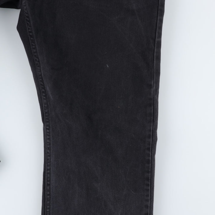 Levi's 505 REGULAR FIT black denim tapered denim pants for men, size w37 cotton black type Vintage Second Hand