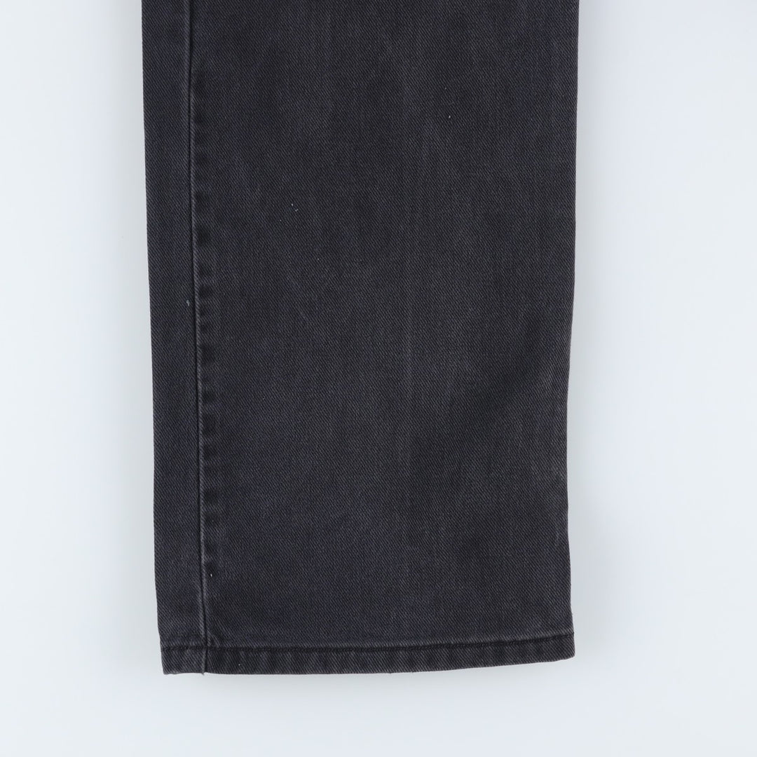 Levi's 505 REGULAR FIT black denim tapered denim pants for men, size w37 cotton black type Vintage Second Hand