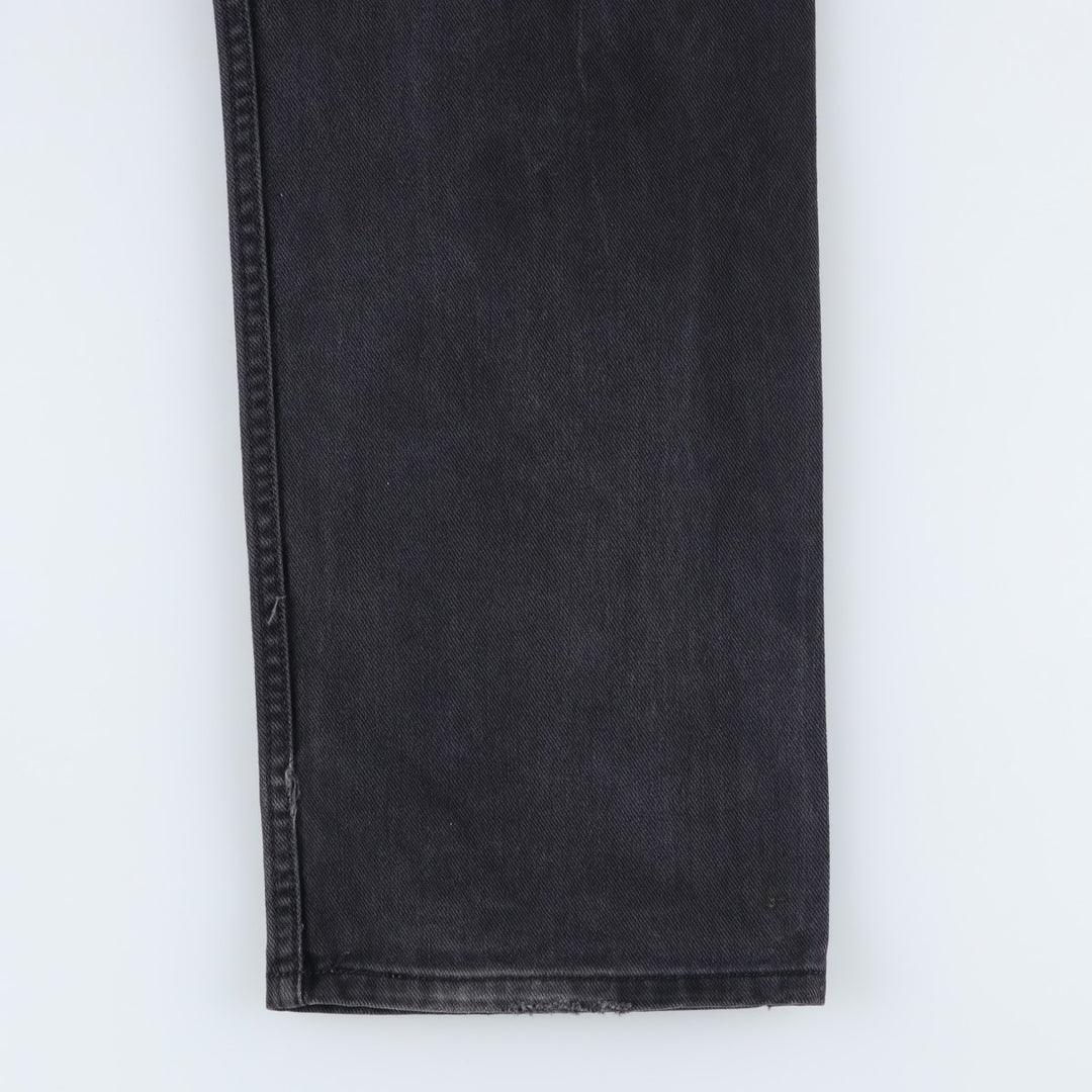 Levi's 505 REGULAR FIT black denim tapered denim pants for men, size w37 cotton black type Vintage Second Hand
