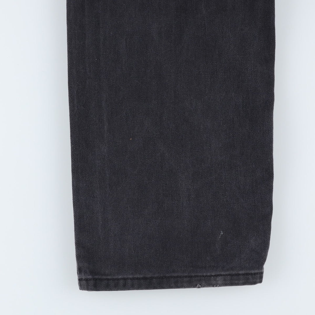 Levi's 505 REGULAR FIT black denim tapered denim pants for men, size w37 cotton black type Vintage Second Hand