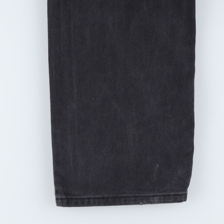 Levi's 505 REGULAR FIT black denim tapered denim pants for men, size w37 cotton black type Vintage Second Hand