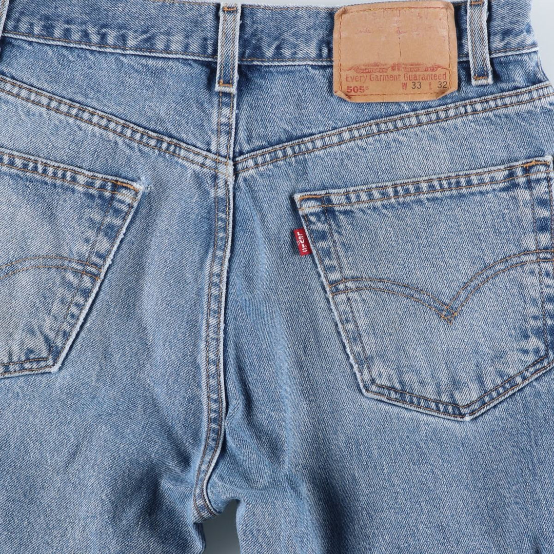 2000'S Levi's 00505-4891 Regular Fit Straight Leg Tapered Denim Pants, Men's Size W31 cotton blue type Vintage Second Hand