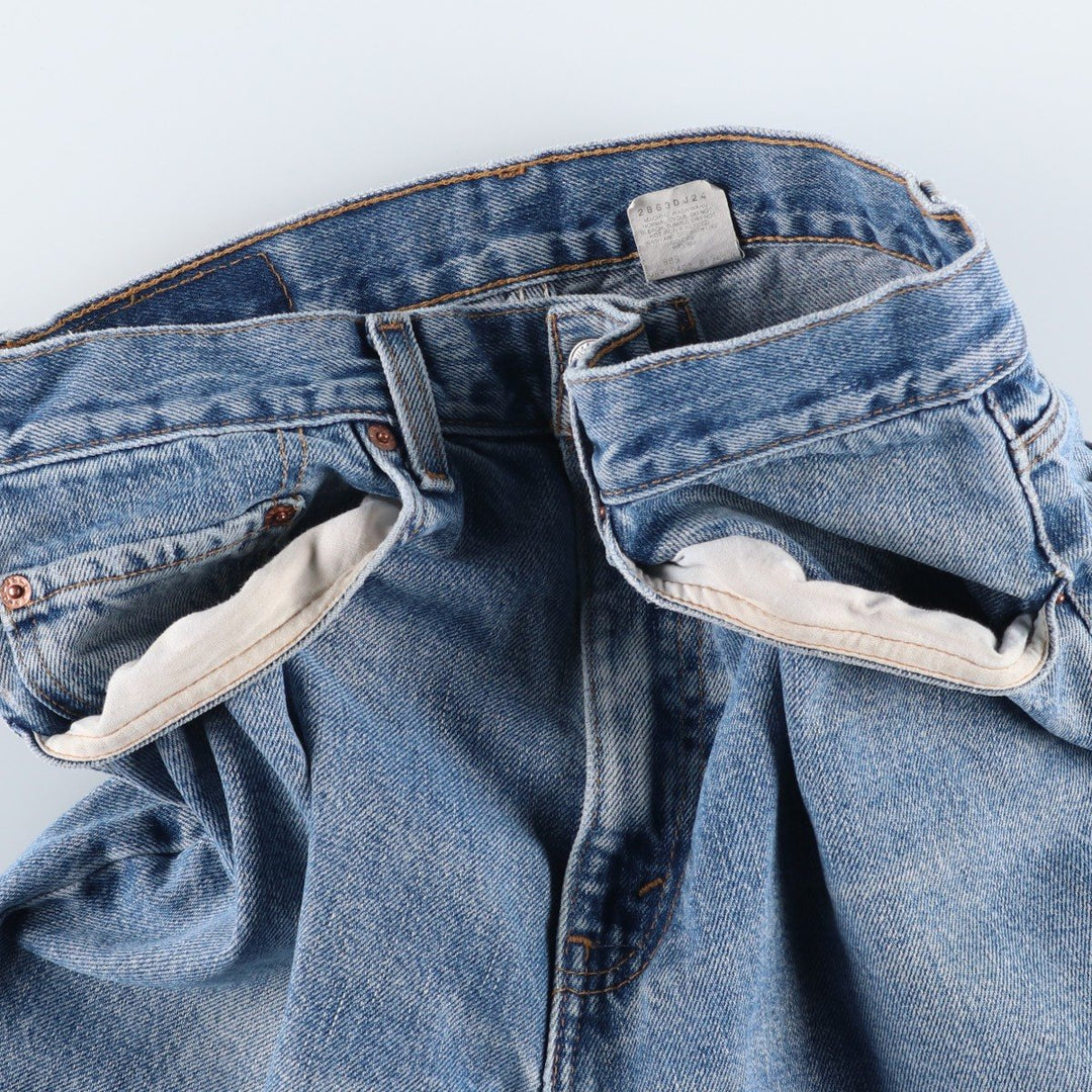 2000'S Levi's 00505-4891 Regular Fit Straight Leg Tapered Denim Pants, Men's Size W31 cotton blue type Vintage Second Hand