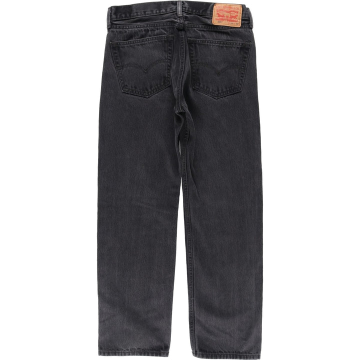 Levi's 505 Black Denim Tapered Denim Pants for Men, W32 equivalent cotton black type Vintage Second Hand
