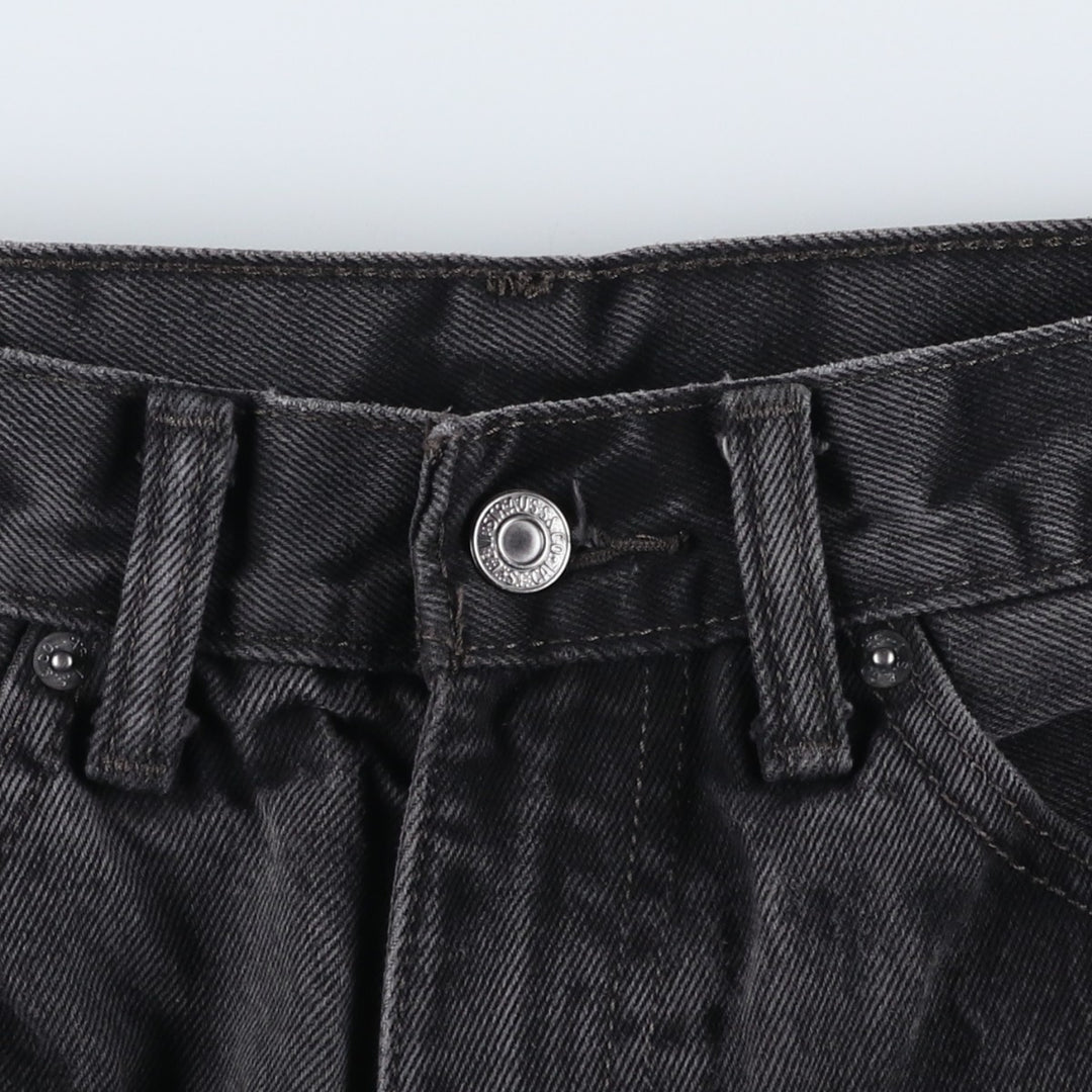 Levi's 505 Black Denim Tapered Denim Pants for Men, W32 equivalent cotton black type Vintage Second Hand