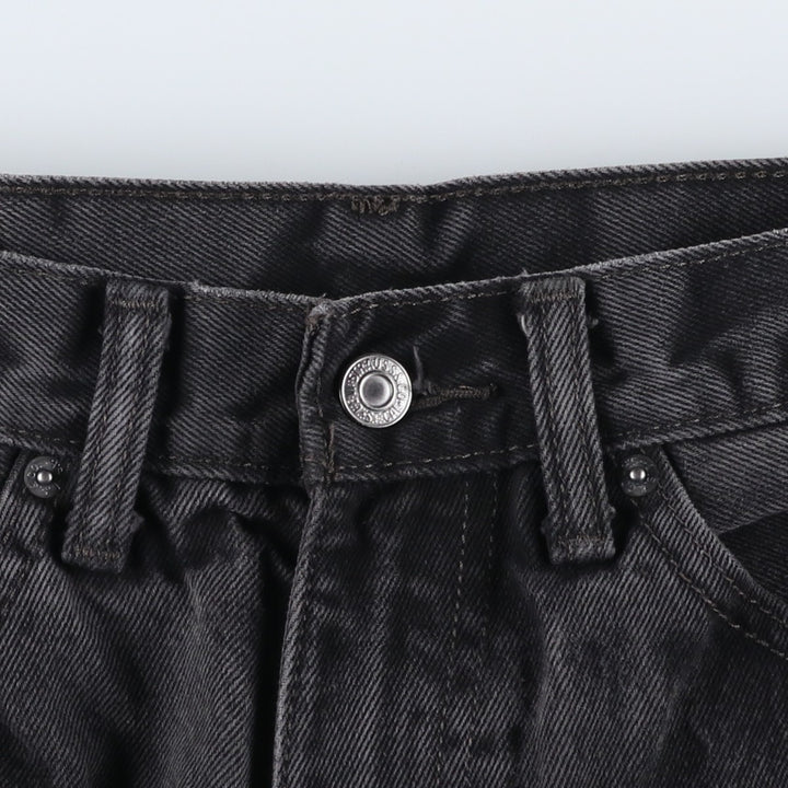 Levi's 505 Black Denim Tapered Denim Pants for Men, W32 equivalent cotton black type Vintage Second Hand