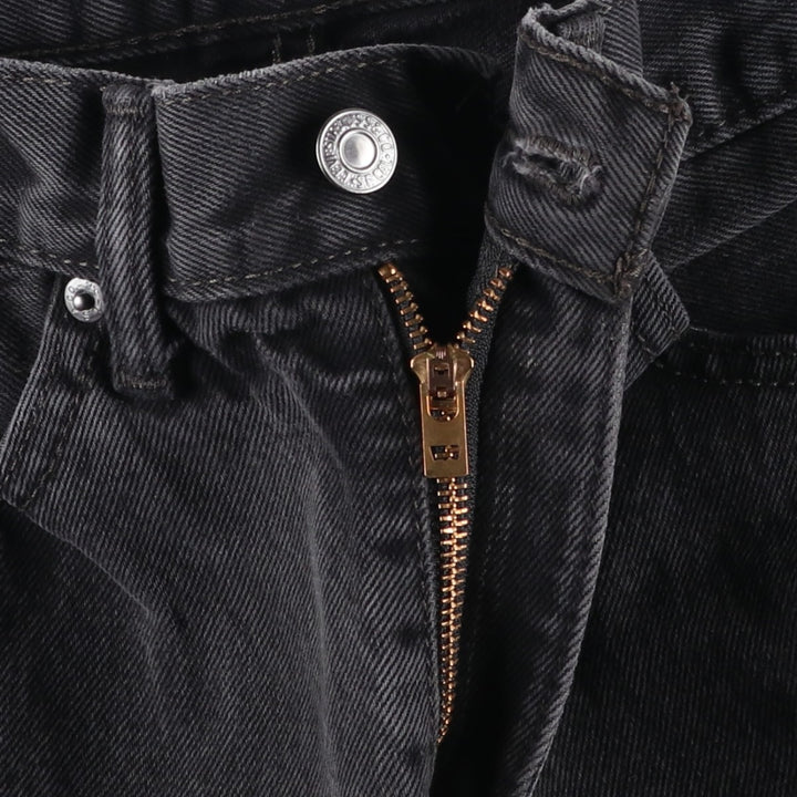 Levi's 505 Black Denim Tapered Denim Pants for Men, W32 equivalent cotton black type Vintage Second Hand