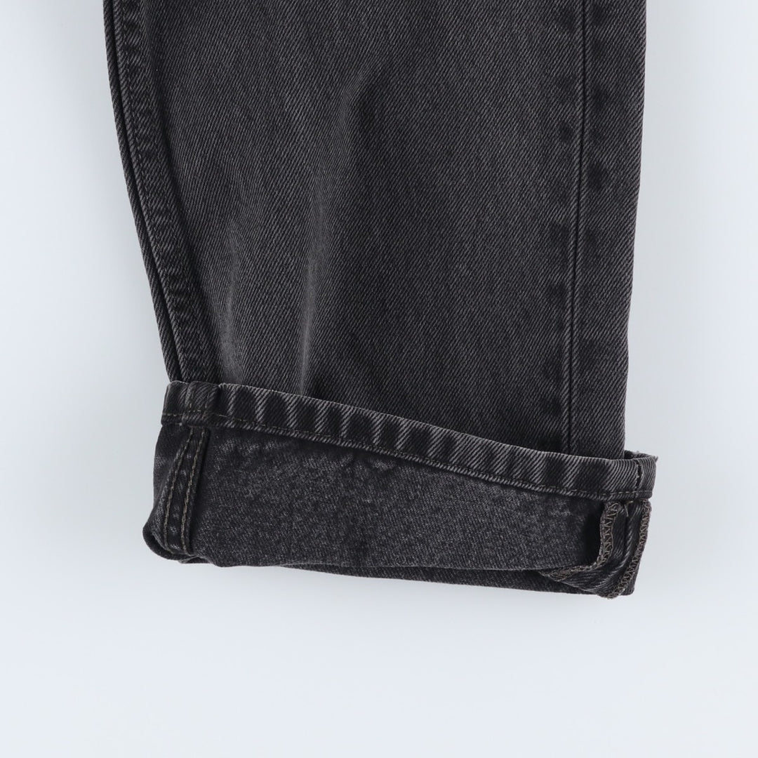 Levi's 505 Black Denim Tapered Denim Pants for Men, W32 equivalent cotton black type Vintage Second Hand
