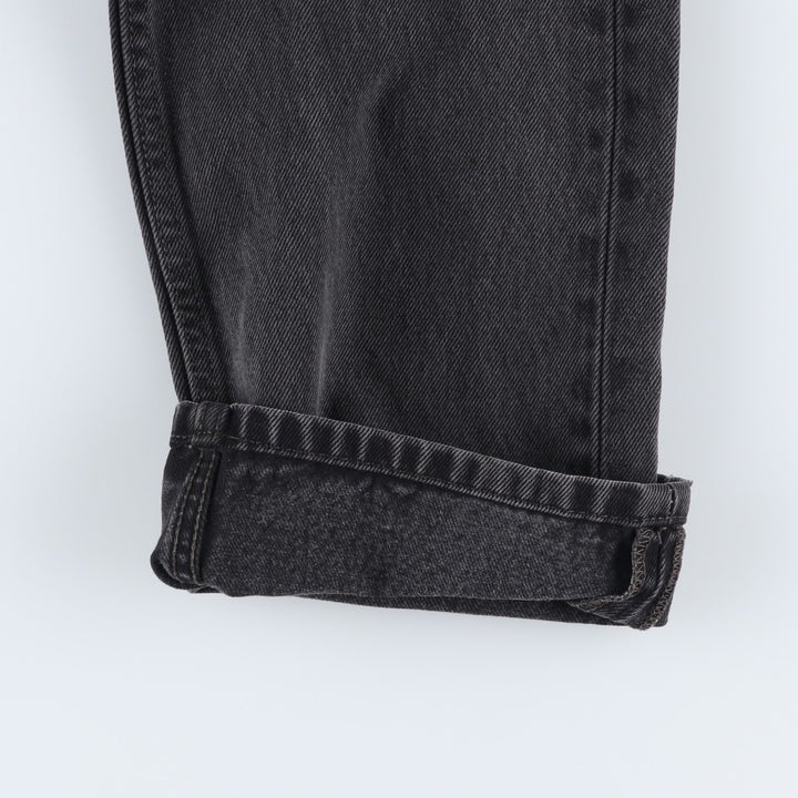 Levi's 505 Black Denim Tapered Denim Pants for Men, W32 equivalent cotton black type Vintage Second Hand