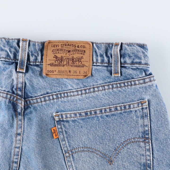 90'S Levi's 40505-0214 Orange Tab Tapered Denim Pants, Men's, Size 34 (Vintage) cotton blue type Vintage Second Hand