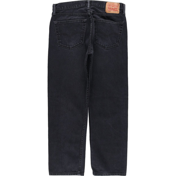 Levi's 505 Black Denim Tapered Denim Pants for Men, W33 equivalent cotton black type Vintage Second Hand