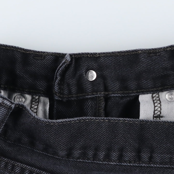 Levi's 505 Black Denim Tapered Denim Pants for Men, W33 equivalent cotton black type Vintage Second Hand