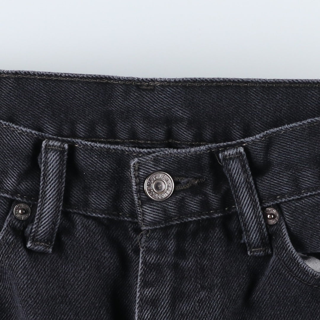 Levi's 505 Black Denim Tapered Denim Pants for Men, W33 equivalent cotton black type Vintage Second Hand