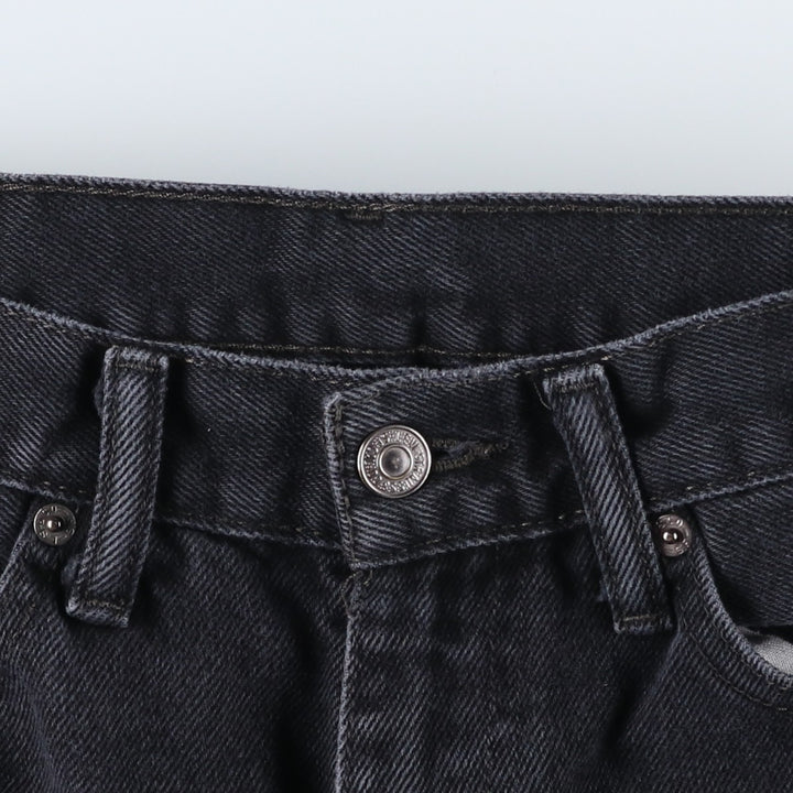 Levi's 505 Black Denim Tapered Denim Pants for Men, W33 equivalent cotton black type Vintage Second Hand