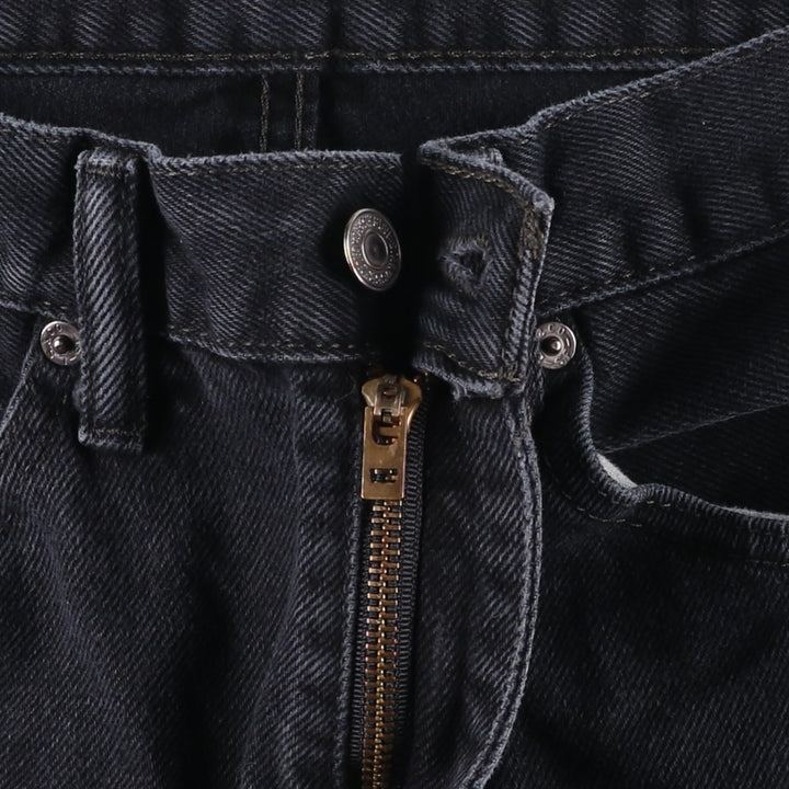 Levi's 505 Black Denim Tapered Denim Pants for Men, W33 equivalent cotton black type Vintage Second Hand