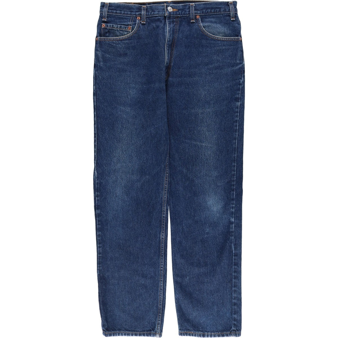 2000'S Levi's 00505-0216 Regular Fit Straight Leg Tapered Denim Pants, Made in Canada, Men's Size 34 cotton navy blue type Vintage Second Hand