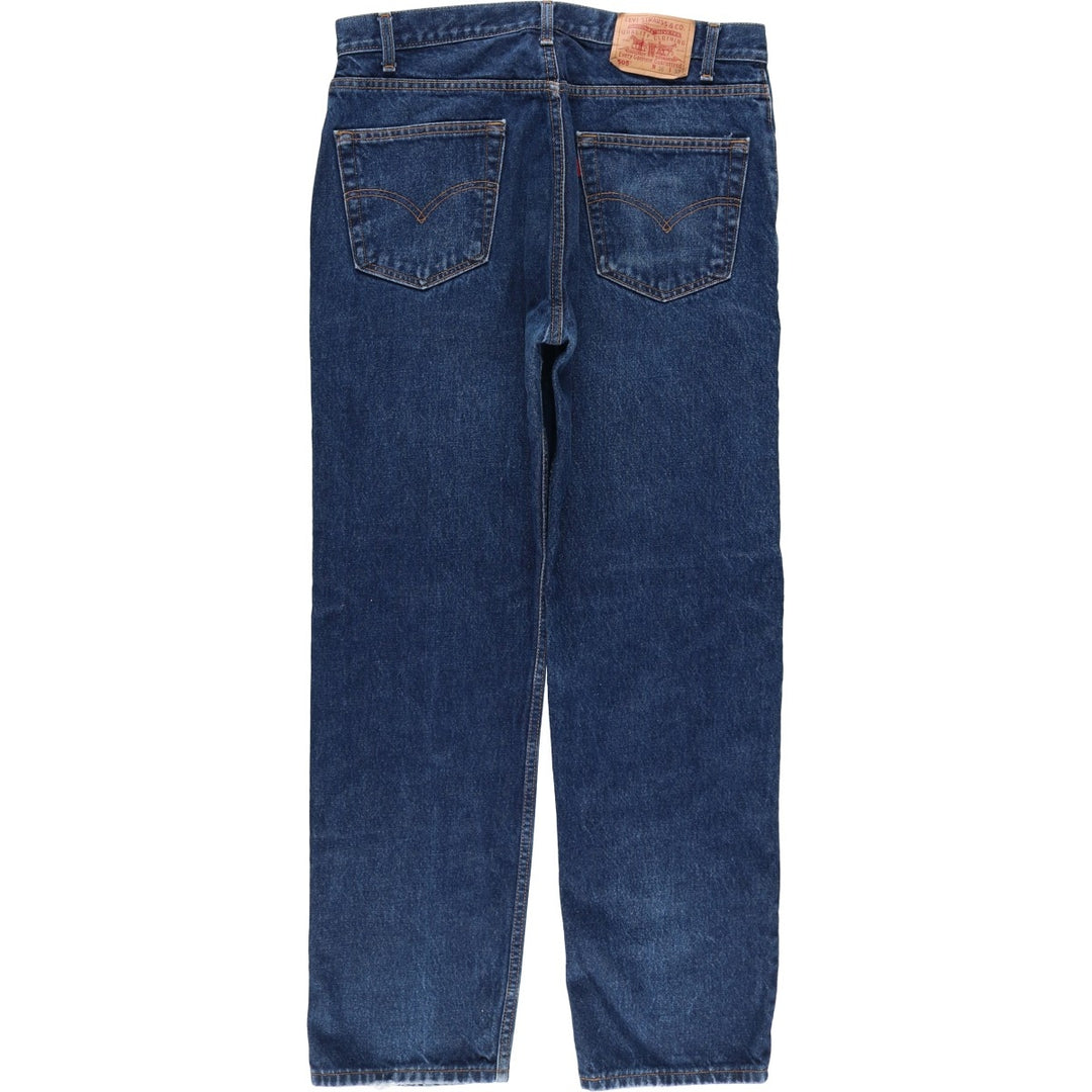 2000'S Levi's 00505-0216 Regular Fit Straight Leg Tapered Denim Pants, Made in Canada, Men's Size 34 cotton navy blue type Vintage Second Hand