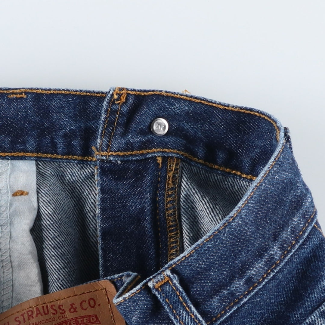2000'S Levi's 00505-0216 Regular Fit Straight Leg Tapered Denim Pants, Made in Canada, Men's Size 34 cotton navy blue type Vintage Second Hand