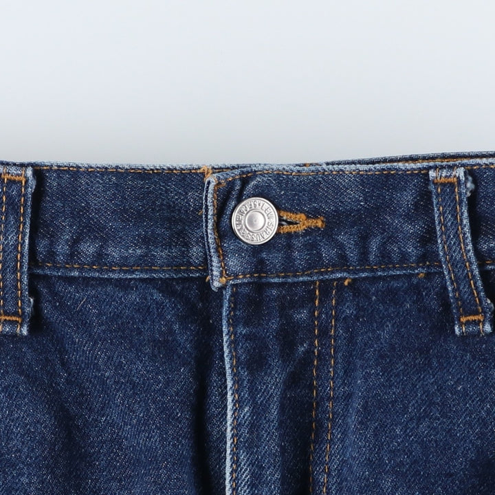 2000'S Levi's 00505-0216 Regular Fit Straight Leg Tapered Denim Pants, Made in Canada, Men's Size 34 cotton navy blue type Vintage Second Hand