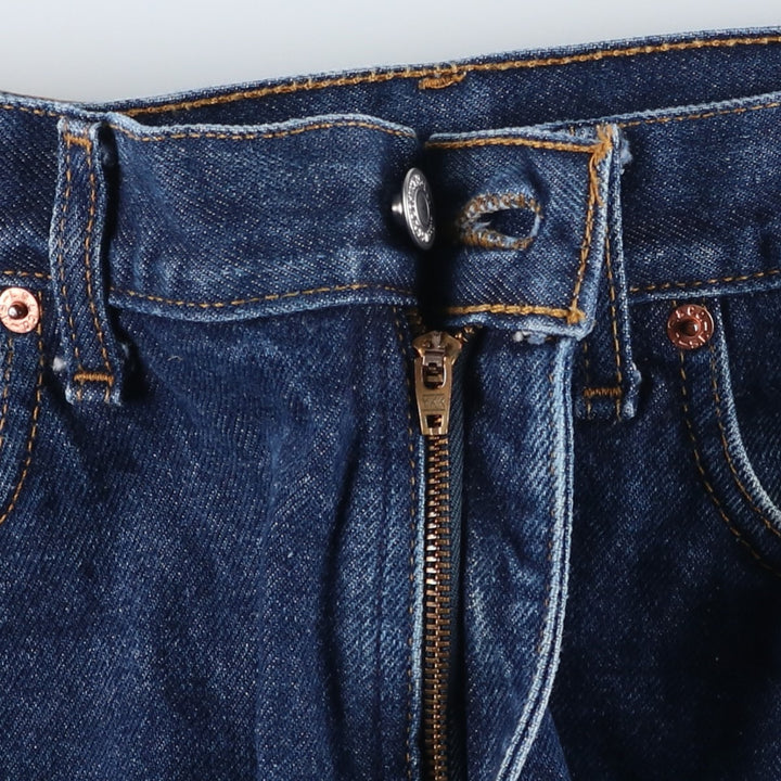 2000'S Levi's 00505-0216 Regular Fit Straight Leg Tapered Denim Pants, Made in Canada, Men's Size 34 cotton navy blue type Vintage Second Hand