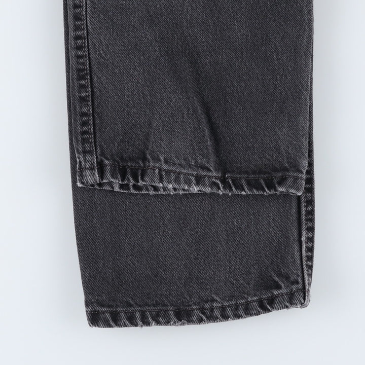 Levi's 505 REGULAR FIT black denim tapered denim pants for men, size w33 cotton black type Vintage Second Hand