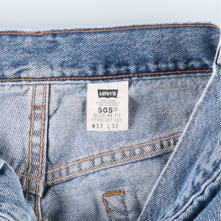 2000'S Levi's 00505-4891 Regular Fit Straight Leg Tapered Denim Pants, Men's Size W31 cotton blue type Vintage Second Hand