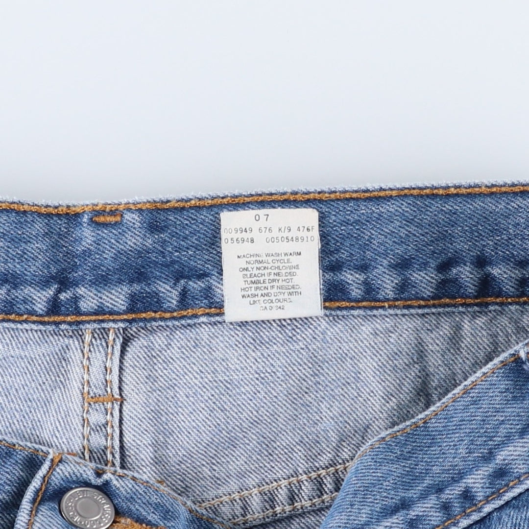 90s-00'S Levi's 00505-4891 Regular Fit Straight Leg Tapered Denim Pants, Made in Canada, Men's Size 35 cotton blue type Vintage Second Hand