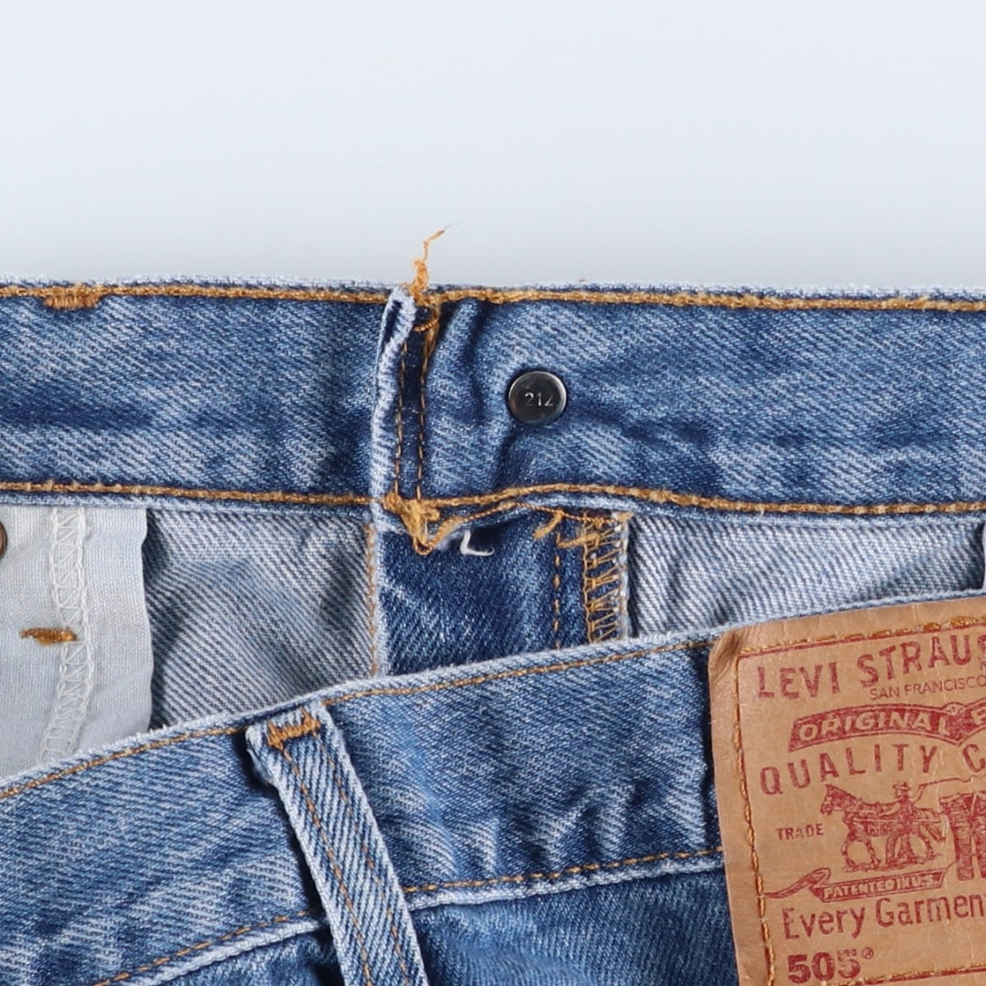 90s-00'S Levi's 00505-4891 Regular Fit Straight Leg Tapered Denim Pants, Made in Canada, Men's Size 35 cotton blue type Vintage Second Hand