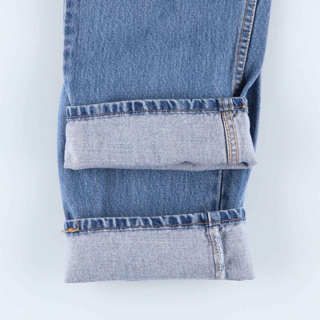 90s-00'S Levi's 00505-4891 Regular Fit Straight Leg Tapered Denim Pants, Made in Canada, Men's Size 35 cotton blue type Vintage Second Hand