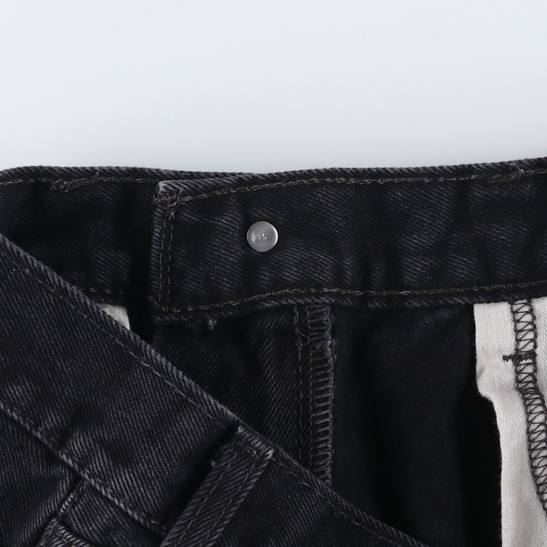 Levi's 505 Black Denim Tapered Denim Pants for Men, W34 equivalent cotton black type Vintage Second Hand