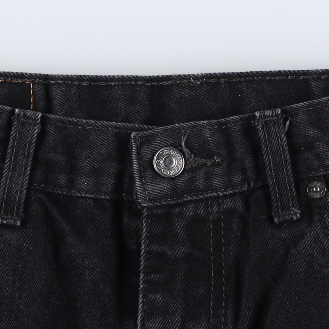 Levi's 505 Black Denim Tapered Denim Pants for Men, W34 equivalent cotton black type Vintage Second Hand