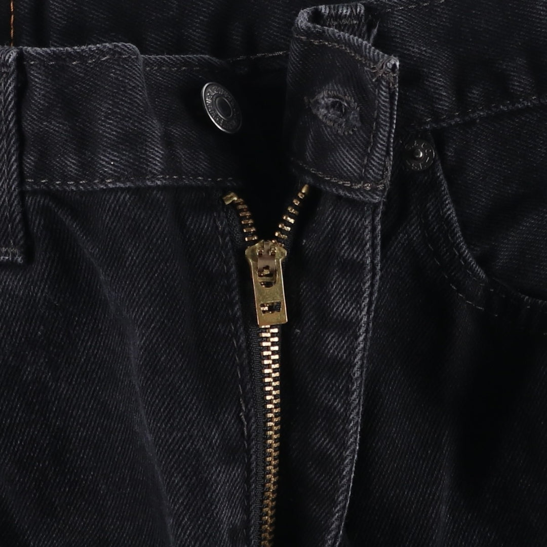 Levi's 505 Black Denim Tapered Denim Pants for Men, W34 equivalent cotton black type Vintage Second Hand