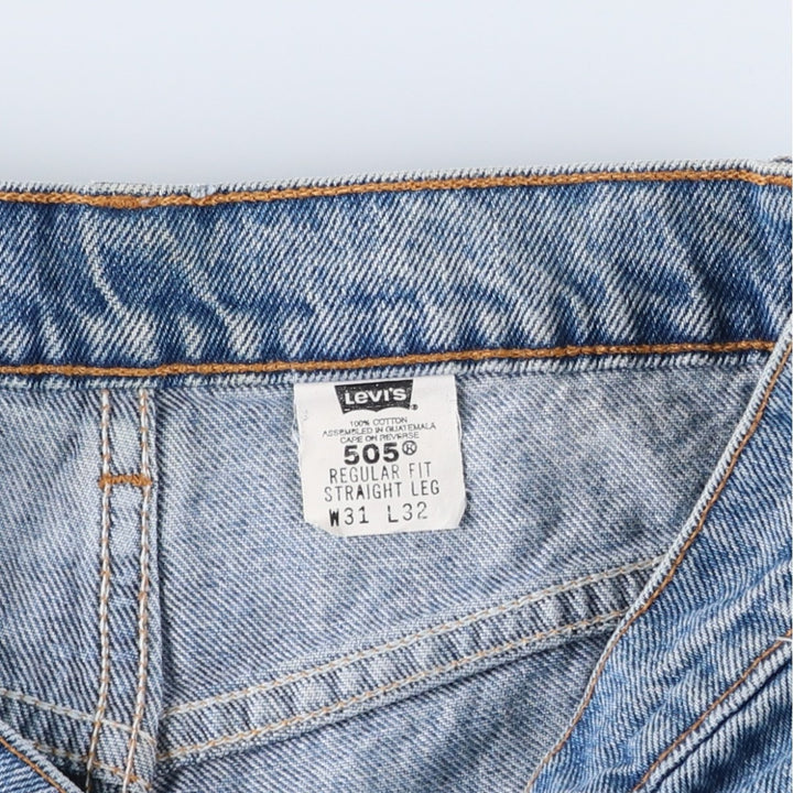 90'S Levi's 00505-4891 Regular Fit Straight Leg Tapered Denim Pants, Men's, Size W29, Vintage cotton blue type Vintage Second Hand