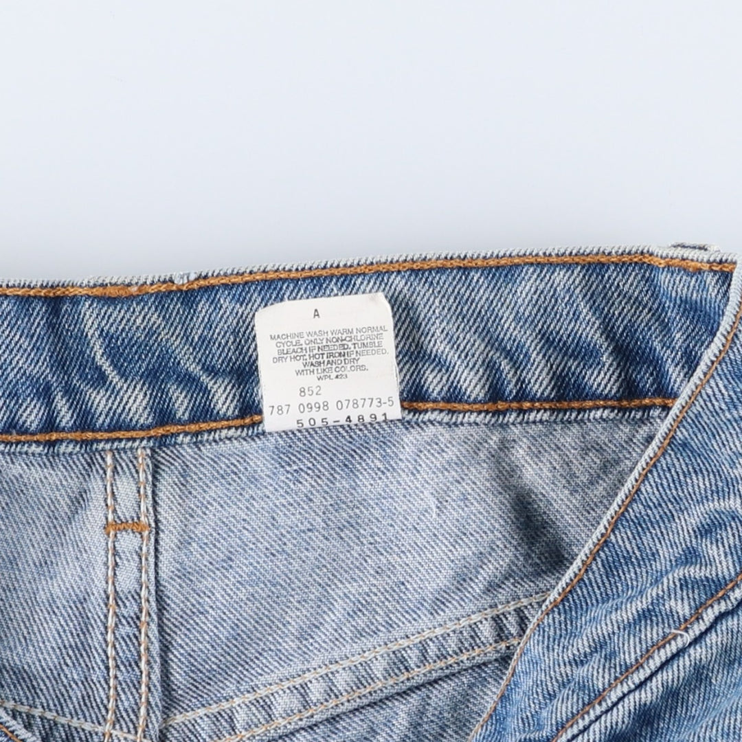 90'S Levi's 00505-4891 Regular Fit Straight Leg Tapered Denim Pants, Men's, Size W29, Vintage cotton blue type Vintage Second Hand
