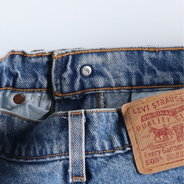 90'S Levi's 00505-4891 Regular Fit Straight Leg Tapered Denim Pants, Men's, Size W29, Vintage cotton blue type Vintage Second Hand