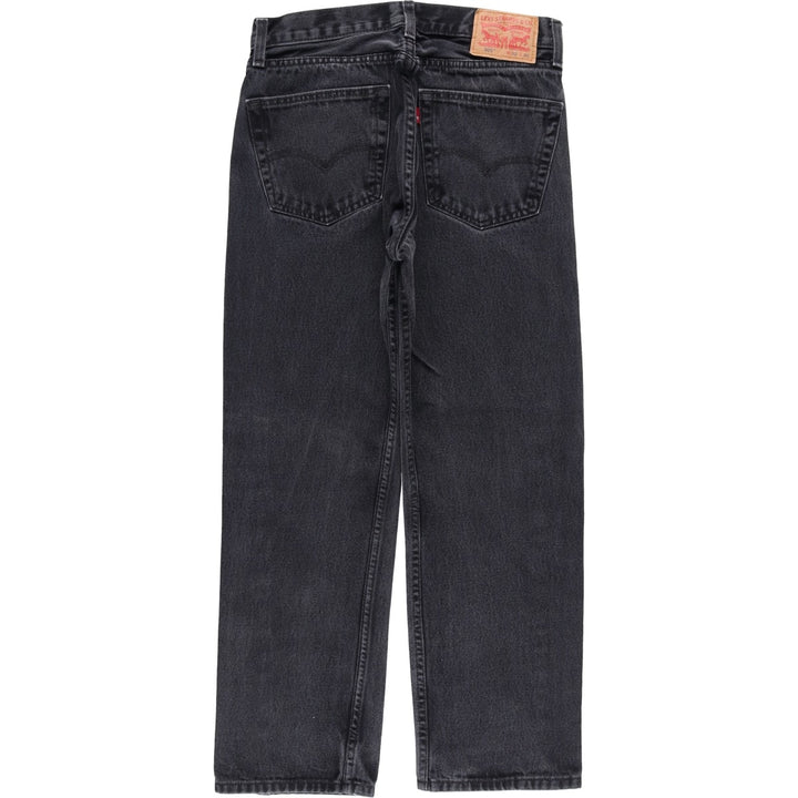 Levi's 505 Black Denim Tapered Denim Pants for Men, W31 equivalent cotton black type Vintage Second Hand