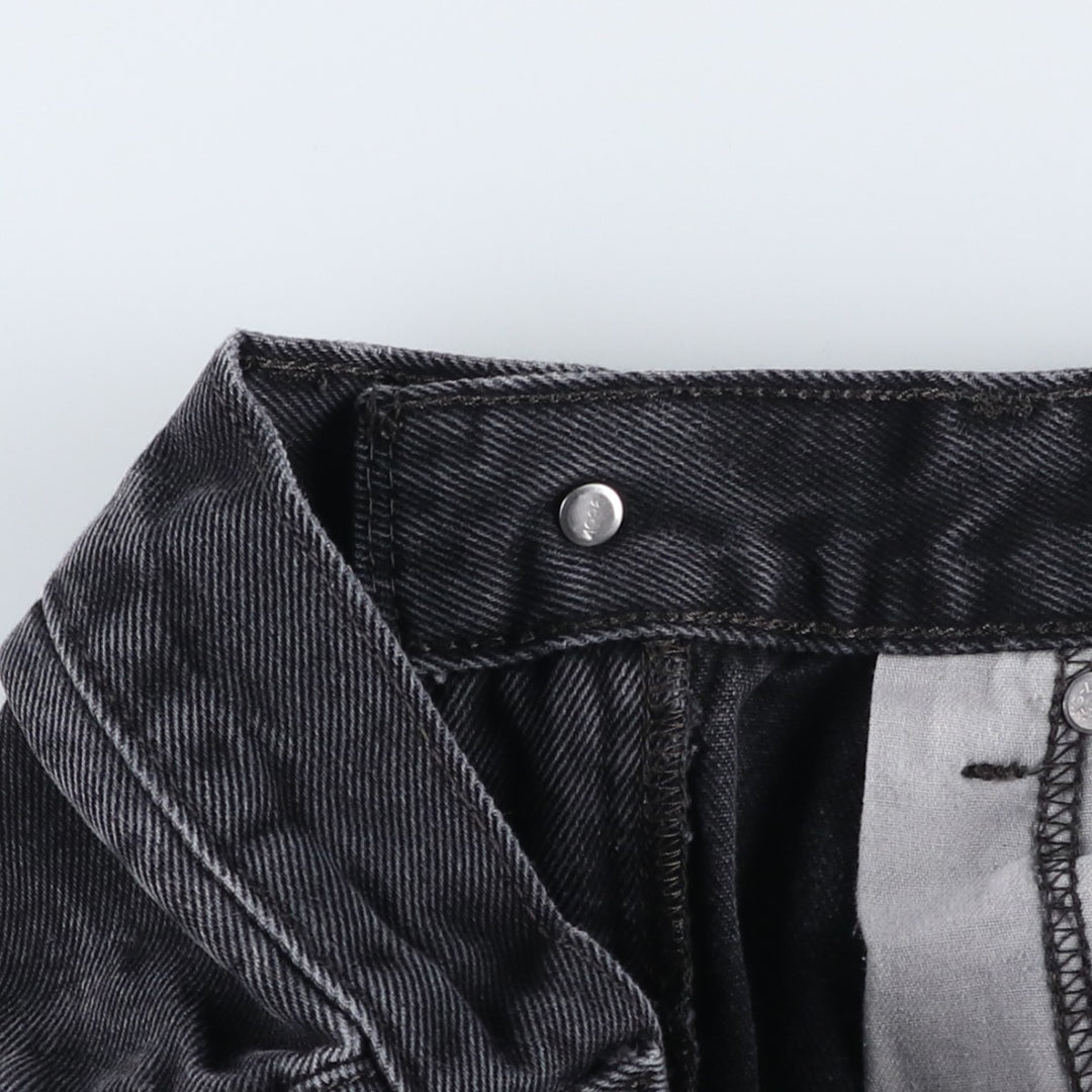Levi's 505 Black Denim Tapered Denim Pants for Men, W31 equivalent cotton black type Vintage Second Hand